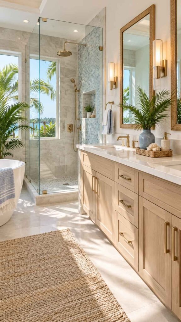 Luxurious Coastal Spa Bathroom